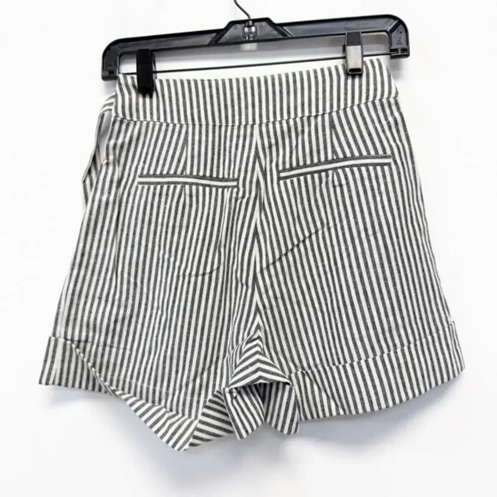 Evidnt Los Angeles Anthropologie Nautical Striped High Waist Cuffed Shorts‎ S